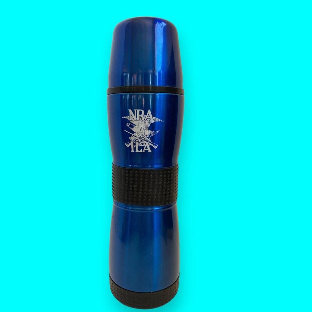 NRA ILA Hot Cold Blue Coffee Thermos or Mug National Rifle Association 10.5”
